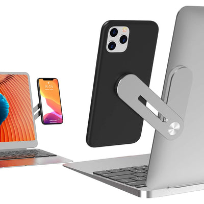 Laptop Side Mount Holds Phone