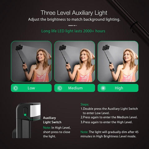 Tripod Selfie Stick with Fill Light