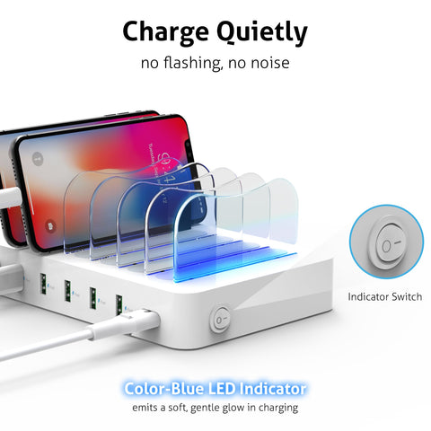 6-Port USB Charging Station
