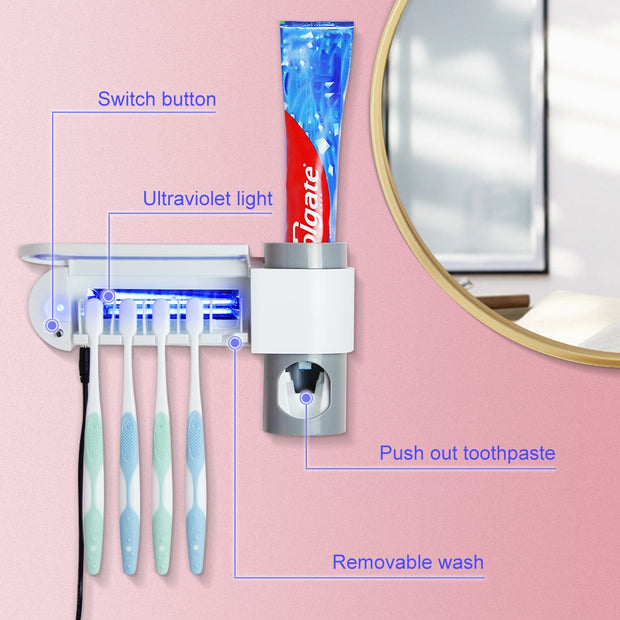 UV Toothbrush Holder and Dispenser