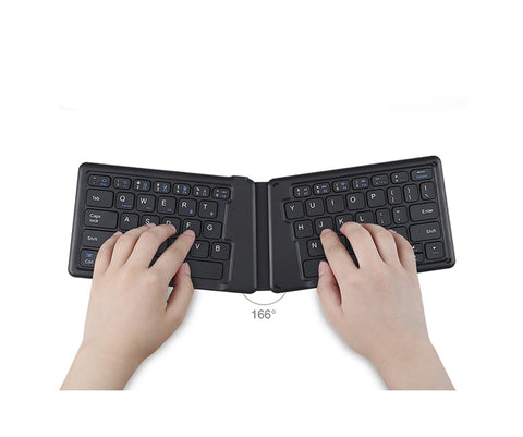 Portable Leather folding Mini Bluetooth Keyboard