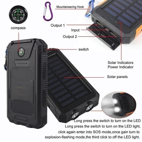 30000mAh Solar Power Bank