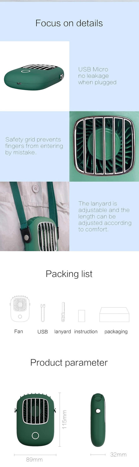 Mini Portable Outdoor Travel Fan