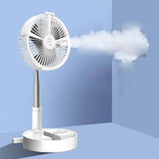 Folding USB electric fan humidifying spray telescopic night light