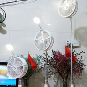 Folding USB electric fan humidifying spray telescopic night light