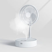 Folding USB electric fan humidifying spray telescopic night light