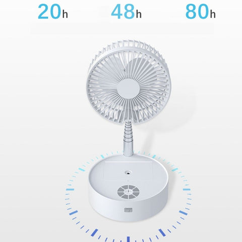Folding USB electric fan humidifying spray telescopic night light