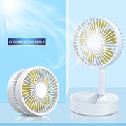 Folding USB electric fan humidifying spray telescopic night light