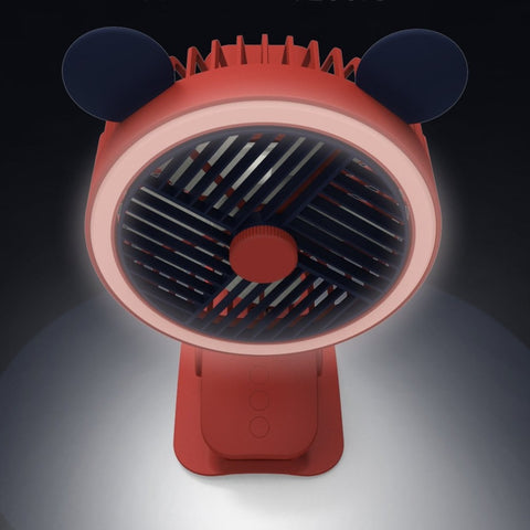 Folding USB electric fan humidifying spray telescopic night light