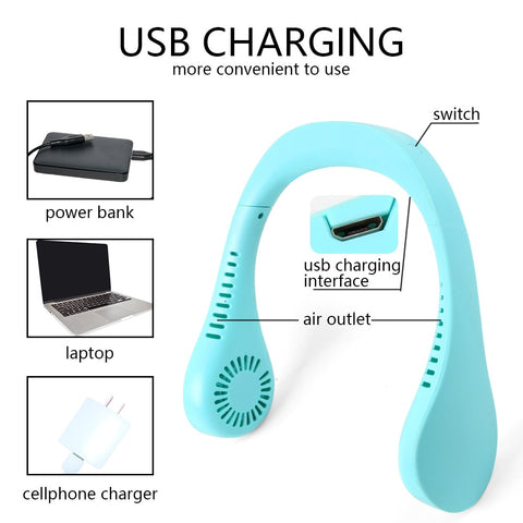 Portable Hanging Neck Fan