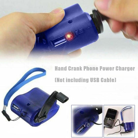 Mini Manual Hand Travel Emergency USB Phone Charger