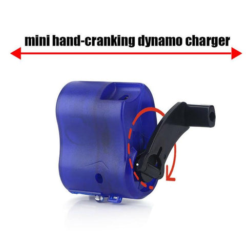 Mini Manual Hand Travel Emergency USB Phone Charger