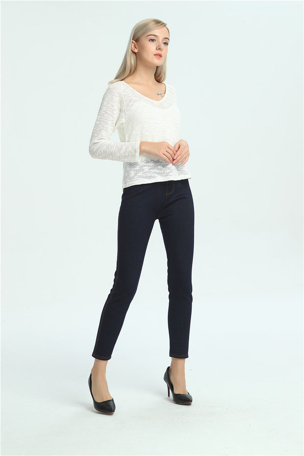 Thermal Fleece Denim Jeggings