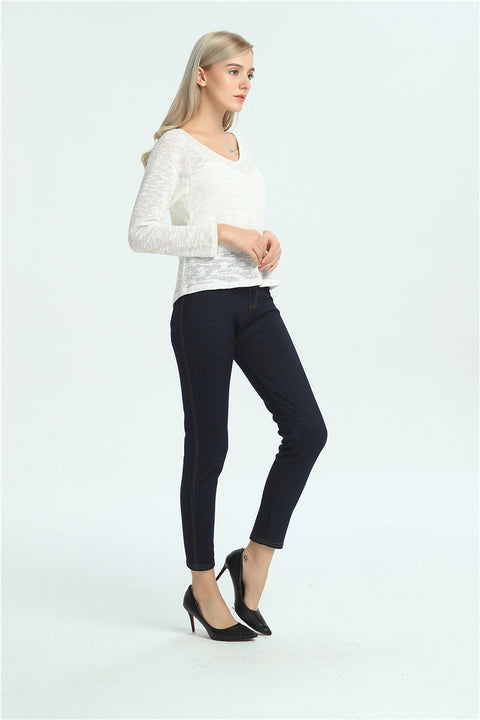 Thermal Fleece Denim Jeggings