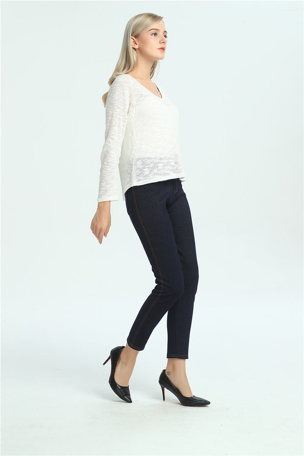 Thermal Fleece Denim Jeggings