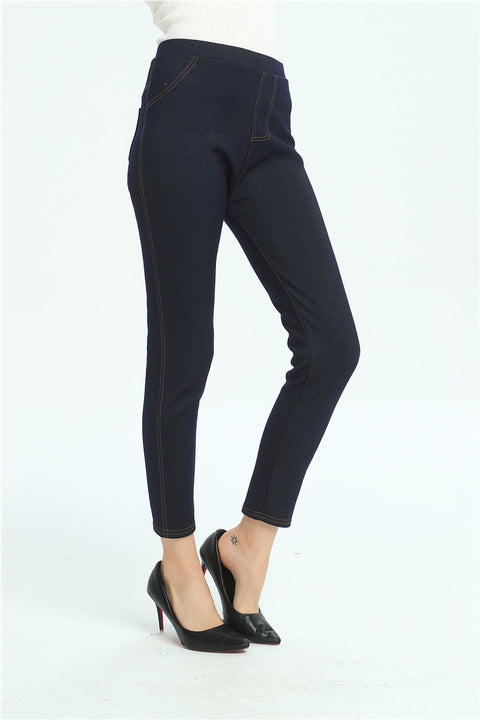 Thermal Fleece Denim Jeggings