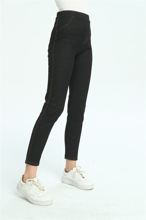 Thermal Fleece Denim Jeggings